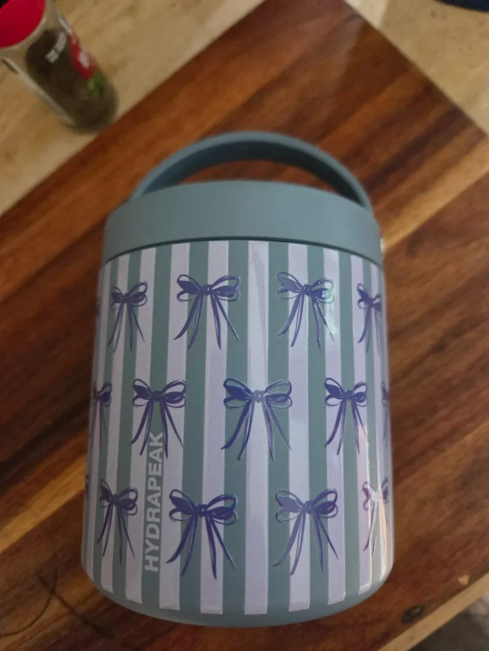 HYDRAPEAK INSULATED FOOD JAR IN A BOW PATTERN